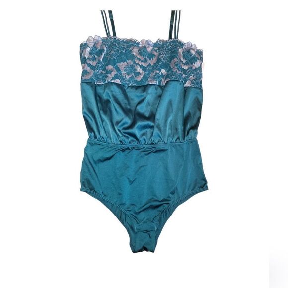NWT Teal Lace Square Neck Bodysuit Auden Teal Small - Picture 5 of 10